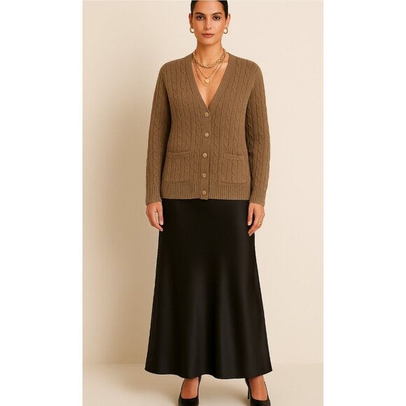 Autumn Cashmere Cable Knit Womens Cardegan Size L - Picture 10 of 10